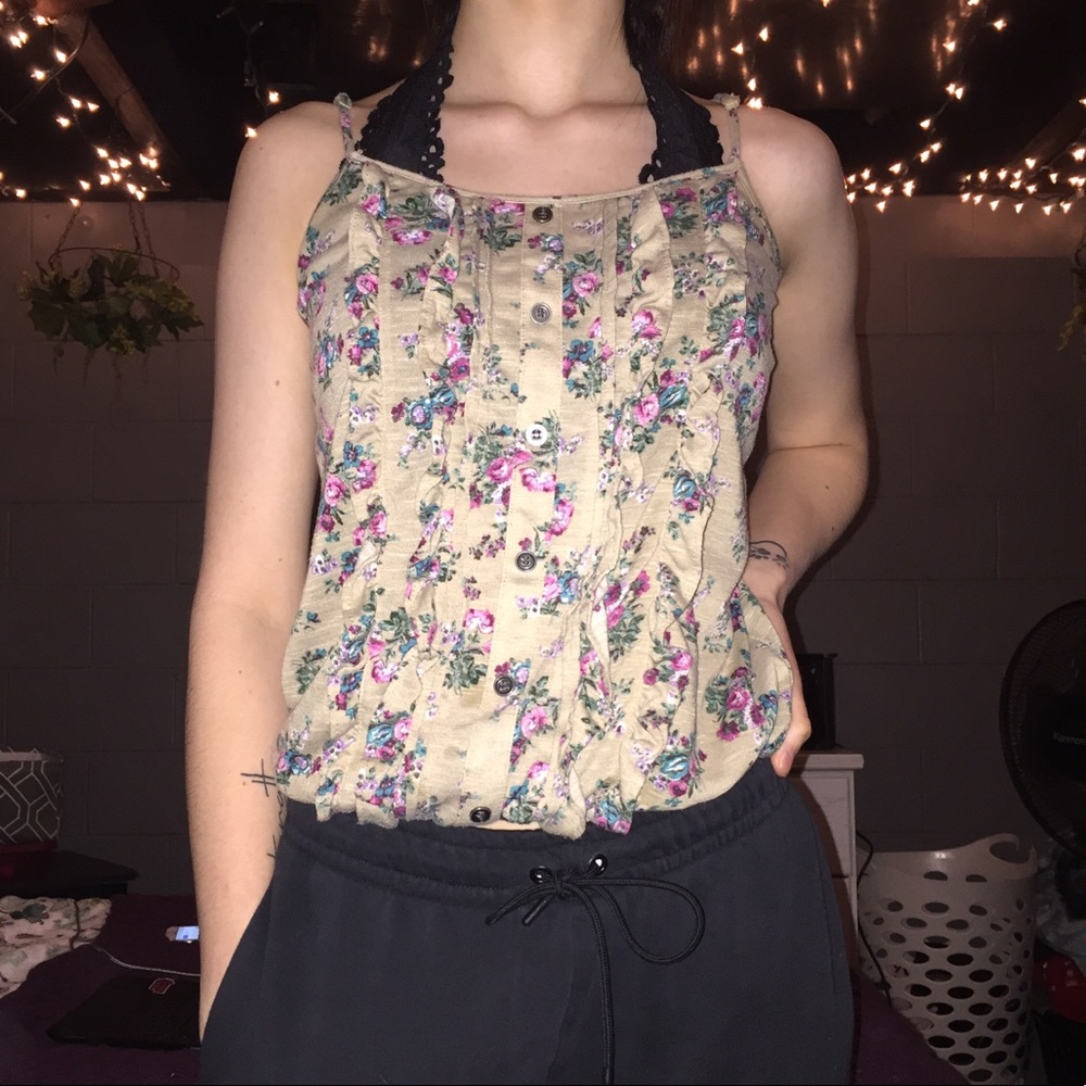 Flower printed Crop top